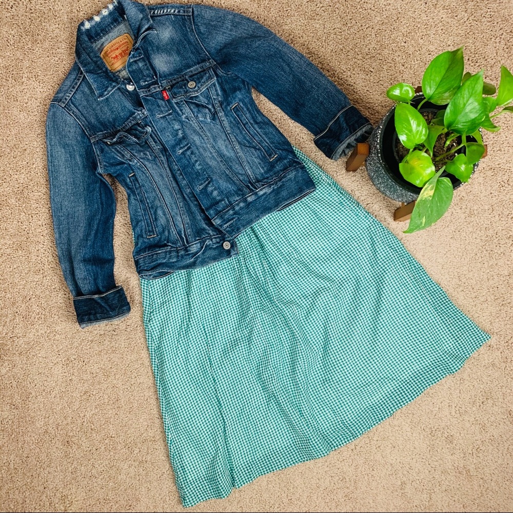 J CREW gingham skirt